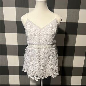 White Lace Spaghetti Strap Top